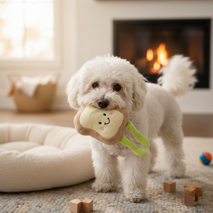 Juguetes <span class=keywords><strong>de</strong></span> <span class=keywords><strong>Peluche</strong></span> Personalizados en Forma <span class=keywords><strong>de</strong></span> Pan, Leche y Galletas para Perros con Sonido para Aliviar el Estrés - Product Image 1