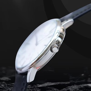 Montre d'affaires élégante pour homme, édition personnalisée, ultra-fine, en acier inoxydable, avec petite aiguille des secondes et mouvement à remontage manuel - Product Image 5