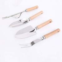 Kit di Attrezzi da Giardinaggio Fai-da-Te in Acciaio Inox con Manico in Legno e Lama da 8cm OEM