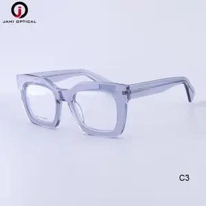 Wholesale Glasses Acetate Optical Frame Over Size Eyeglasses Mens Acetate Optic Frame Stock Eye Glasses