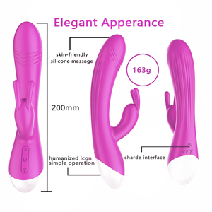 Vibratore da donna con 10 modalità di vibrazione con doppio motore USB prodotti da massaggio in Silicone coniglio giocattolo del sesso impermeabile - Product Image 3