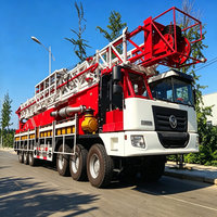 Plateforme de réparation de puits montée sur camion XJ650 à moteur diesel avec pompe et moteur pour le forage pétrolier
