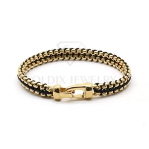 Alta calidad nueva moda 316L Acero inoxidable 4mm cadena personalizada trenzada amistad macramé regalos de navidad <span class=keywords><strong>pulsera</strong></span> para hombres - Product Image 3