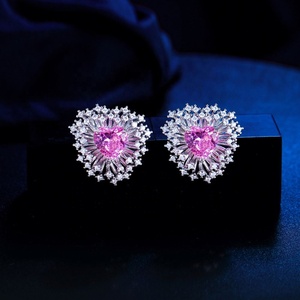 Pendientes de Botón de Latón con Diseño de Aguja, Estilo Francés, Lujo Ligero, Circonita Brillante, Fuegos Artificiales, Ultra Brillantes, Elegantes, para Fiesta - Product Image 6