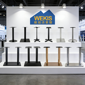 वाणिज्यिक ग्रेड भारी शुल्क आधुनिक स्टेनलेस स्टील ब्लैक आयरन रेस्तरां भोजन कॉफी दुकान फर्नीचर हार्डवेयर टेबल बेस - Product Image 4