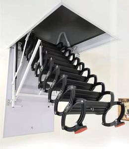 Escalier de grenier moderne entièrement automatique et pliable en acier au carbone, alliage titane-magnésium, échelle télescopique pour grenier, échelles extensibles - Product Image 3