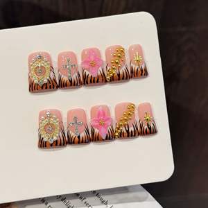 Nuevo Producto Lanzado, <span class=keywords><strong>Uñas</strong></span> Postizas Hechas a Mano con Diseño <span class=keywords><strong>de</strong></span> Ojo <span class=keywords><strong>de</strong></span> Demonio y Cadena en Forma <span class=keywords><strong>de</strong></span> Corazón Oscuro - Product Image 3