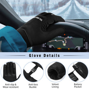 Gants de travail chauffants fins à batterie électrique rechargeable pour femmes et hommes Doublures de gants de ski chauds d'hiver pour <span class=keywords><strong>Raynaud</strong></span>'s - Product Image 4