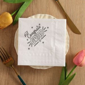 Graduation Printed Paper Napkins 250mm Disposable Party Supplies For Graduation Celebration - Product Image 3