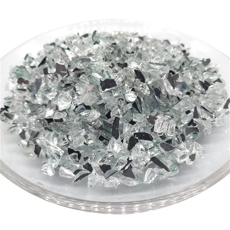 Perles de verre décoratives Pierres de verre recyclé Foyer en verre réfléchissant