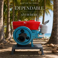 Moteur diesel 4 temps refroidi par eau ZH1105 16HP 1.0L Euro 3 monocylindre à démarrage au kick utilisé dans les machines agricoles, les tracteurs et les bateaux