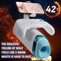 Male Stroker Game Cup Mastur bators Cup mit Griffen und Handy halter 7 Mode Thrust ing Automatic Masturbation Machine Men