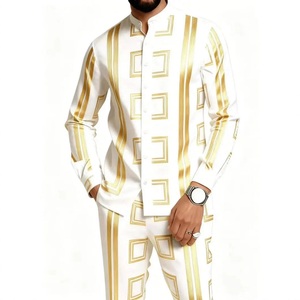 Completo da <span class=keywords><strong>Uomo</strong></span> Personalizzato per le Feste, Stile Casual da Strada, Colletto Rialzato, alla Moda, <span class=keywords><strong>Slim</strong></span>-<span class=keywords><strong>fit</strong></span>, a Maniche Lunghe, Stampa Digitale, per Sport all'Aperto - Product Image 5
