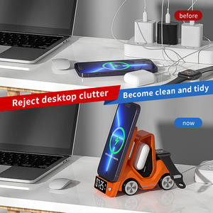 Nuevo producto Reloj despertador multifuncional 3 en 1 Soporte de escritorio de carga inalámbrica Cargador rápido Reloj magnético iPhone 15/14/13/12 - Product Image 4