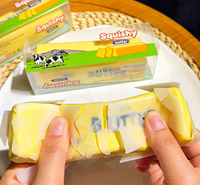 Mainan Fidget Stick Bentuk Mentega, Mainan Silikon Lembut Pereda Stres, Mainan Squishy Anti-Kecemasan Bentuk Mentega 4oz untuk Anak-Anak & Dewasa