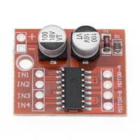 Modul penggerak 2 motor L298N, stepper motor Mini jembatan H ganda kecepatan PWM pembalik