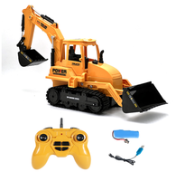 Vente en gros en usine Pelles et camion à benne basculante télécommandés 2.4GH Ensemble de jouets avec lumière et son Véhicules de construction RC