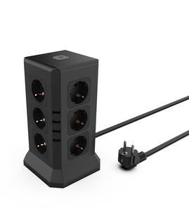 ปลั๊กพ่วงแบบพกพาพร้อมระบบป้องกันไฟกระชาก สายยาว 2 เมตร 12 ช่องเสียบ EU 3 ช่อง USB 1 ช่อง TYPE-C พร้อมสวิตช์ ปลั๊กแบบ EU ขายส่ง - Product Image 6