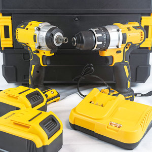 Kit perceuse et visseuse à chocs sans fil 2-en-1 portable pour la maison, moteur à balais, tournevis électrique rechargeable, <span class=keywords><strong>outil</strong></span> électrique portatif - Product Image 5