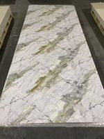 Revestimiento de Pared con Efecto Piedra Premium, Revestimiento con Efecto Mármol de Lujo con Vetas Doradas UV para Personalización Interior de Toda la Casa