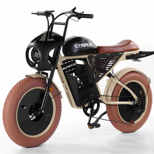 Bicicleta Eléctrica para Adultos de 20*4 Pulgadas, Estilo Retro, Batería de Litio de 48V20AH, Motor Trasero sin Escobillas, Doble Suspensión - Product Image 5