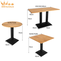 Grosir Pabrik kayu Solid Modern meja makan kursi Set Hotel kafe restoran kursi meja