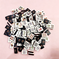 Jeu de Mahjong américain pour Halloween, tuiles de Mahjong en acrylique et tapis antidérapant, jeu de table pour 4 joueurs pour fête d'Halloween