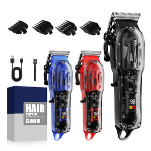 Máquina Cortadora de Pelo Inalámbrica Profesional para Hombre, con Pantalla de Energía, Recargable, Transparente - Product Image 1