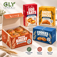 Boîte d'emballage de boulangerie personnalisée imprimée, boîte cadeau alimentaire pliable en carton pour biscuits, gâteaux, desserts, pâtisseries à emporter, solution d'emballage