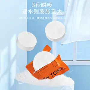Disposable Water Compressed Towel Tablets Bath Big Size Cotton Non Woven Travel Magic Disposable Compressed Towel