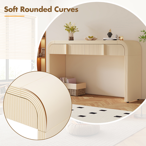 Modern Luxury <b>Rustic</b> Solid <b>Wood</b> Console <b>Table</b> Cross-Leg Design Sturdy Construction Ample Surface Space for Living Room Hotel Use - Product Image 2