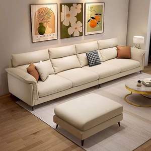 <span class=keywords><strong>Sofa</strong></span> kain gaya Italia <span class=keywords><strong>Modern</strong></span>, <span class=keywords><strong>Sofa</strong></span> minimalis punggung lurus mewah untuk apartemen kecil dapat disesuaikan untuk ruang tamu PU - Product Image 6