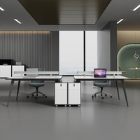 Set di Sedie da Ufficio Minimaliste e Moderne, Scrivanie a Forma di Barra Liberamente Combinabili in PVC; Scrivanie Creative; Ufficio