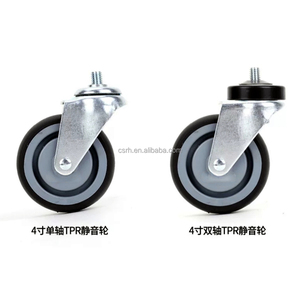 RH-STC4R-01 Roda Aksesori Troli Supermarket Roda Troli untuk Ritel Online Berkualitas Tinggi 4'' TPR Caster untuk Troli Supermarket - Product Image 4