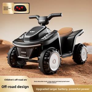 儿童电动车四轮沙滩，可容纳一个孩子，自动驾驶，可充电，带灯和音乐，适用于1-5岁 - Product Image 2