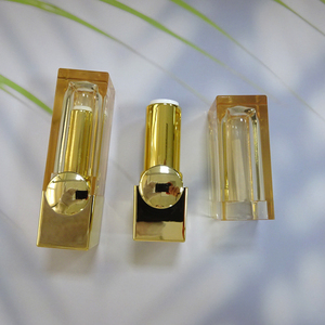 Envase de Lujo Cuadrado Transparente Dorado para Lápiz Labial, Tubo Vacío para Maquillaje, Empaque Personalizado con Etiqueta Privada, Estuche Cosmético para Bálsamo Labial - Product Image 6
