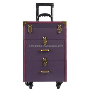 Trolley de maquillage multifonctionnel en aluminium à plusieurs niveaux, <span class=keywords><strong>valise</strong></span> de maquillage pour maquilleur professionnel - Product Image 5
