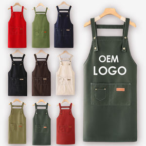 Delantales de Cocina Personalizados con Logotipo, Delantales de Algodón con Bolsillo para Restaurantes y Cafeterías, Logotipo Personalizado para Cocina y <span class=keywords><strong>Barber</strong></span>ía - Product Image 2