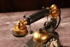 Điện thoại cổ Prop Retro quay số điện thoại Nhà bàn trang trí nội thất cho quán cà phê Bar figurine có dây điện thoại cố định điện thoại trang trí