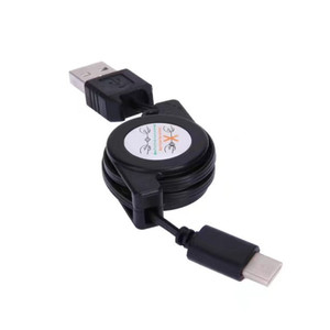 สาย USB แบบยืดหดได้ Type C เป็น USB 2.0 สำหรับ Android ชาร์จเร็ว สายทองแดงแท้ หุ้มด้วย PVC - Product Image 1