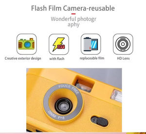 Appareil photo argentique 35 mm automatique avec flash intégré, mise au point fixe, rétro, prend en charge les <span class=keywords><strong>films</strong></span> noir et blanc/couleur ISO200/400, piles AA réutilisables - Product Image 6