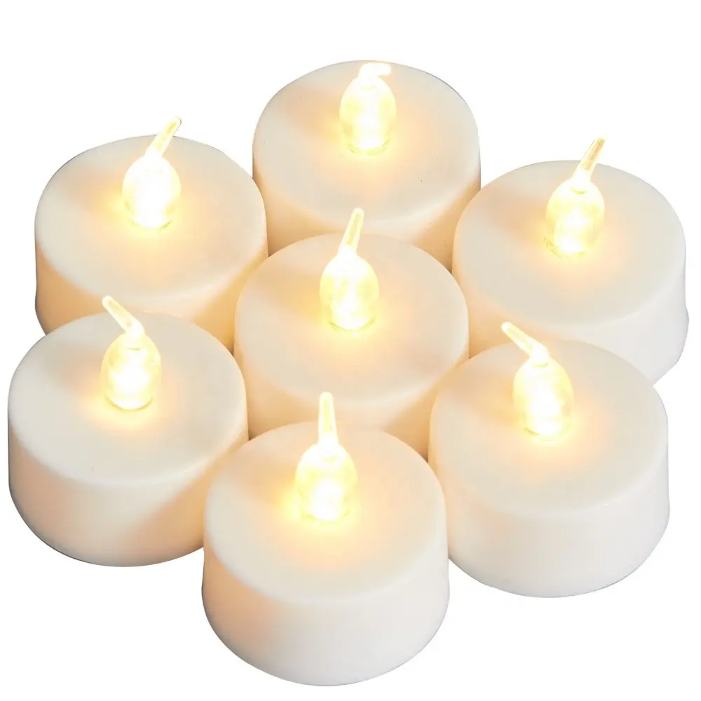 Emulational led çay ışık mum elektronik hiçbir alev renkli renk değiştiren LED mini tealight mumlar