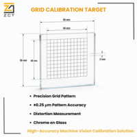 Plaque de calibration optique personnalisée en verre pour la mesure et l'inspection par vision artificielle des machines de calibrage de caméras
