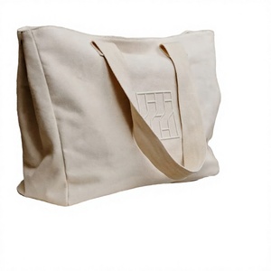 Bolsa de Mano Grande de Lona MSF, Bolsa de Compras de Algodón con Logotipo Personalizado, Cierre de Cremallera, Bolsa de Viaje Reutilizable para Compras - Product Image 4