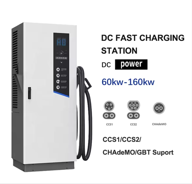 New 120 kW Auto DC Fast Charging Station for EV Cars Level 3 3-Phase Commercial Outdoor IP54 Ev DC Charger