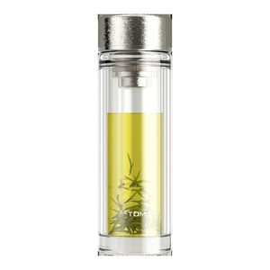 Taza de té de doble capa de vidrio Tomic con tapa de titanio y filtro para preparar y beber - Product Image 5