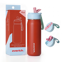 Everich ODM - Juego de Regalo de Botella de Agua de Acero Inoxidable de Boca Ancha con Aislamiento al Vacío de 18 oz, con Tapa y Asa, Mantiene las Bebidas Frías y Calientes, Aprobado por la FDA