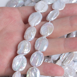 Perla Barroca Natural de Agua Dulce, 14*19mm, Ovalada, Tipo Botón, para DIY, Material de Joyería, en Stock, Perla de Agua Dulce Colorida - Product Image 4