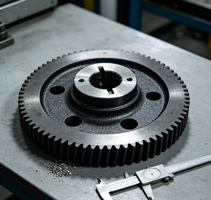 Pièces de fonderie sur mesure en fonte ductile QT700-2 G35 G30 usinées CNC par moulage à la perte de mousse pour volant de batteuse et pièces moulées sous pression en aluminium - Product Image 1