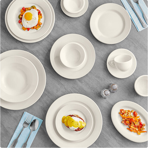 Plato de Porcelana Fina Personalizado <span class=keywords><strong>para</strong></span> Bodas y Hoteles, Plato Plano de Porcelana Blanca, Plato Redondo de Cerámica, Plato Decorativo <span class=keywords><strong>para</strong></span> Cena - Product Image 4
